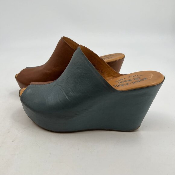 Kork-Ease Tan Ultra-High Peep Toe Wedge Shoes | Size 8 - Picture 4 of 11